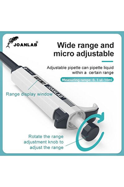 Choice ماصة مختبر JOANLAB Micropipette ماصة أوتوماتيكية رقمية قابلة للتعديل من البلاستيك لمختبر الكيمياء...