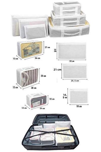 MUTLULUKSEPETTE Οργανωτής ταξιδιωτικών τσάντας για βαλίτσες 6 τεμαχίων