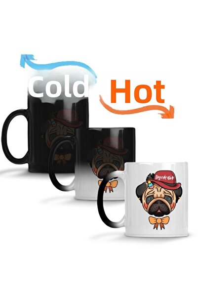 Baskı Dükkanı كوب بورسلين سحري على شكل كلب البج