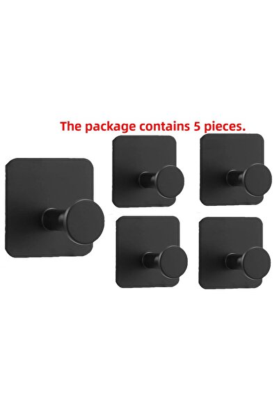 ardini Μαύρη κρεμάστρα ματ - ΑΥΤΟΚΟΛΛΗΤΗ ARDİNİ 5 ΤΕΜΑΧΙΑ ΣΕ 07 ΣΥΣΚΕΥΑΣΙΑ