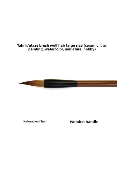 Sanathobi Perie de editare păr de lup Dimensiune mare, pentru glazurare, țigl...