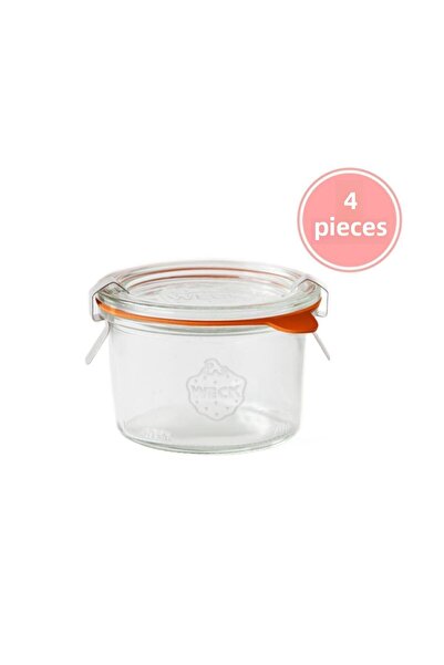 Weck برطمان تخزين زجاجي سعة 200 مل 4 قطع
