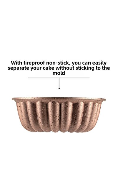 Nehir Azalea Rose GolD 26 Cm Cast Cake MolD