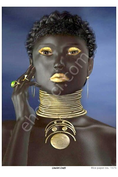 ehobici Lineart Brass Decopage Paper Model - 1575