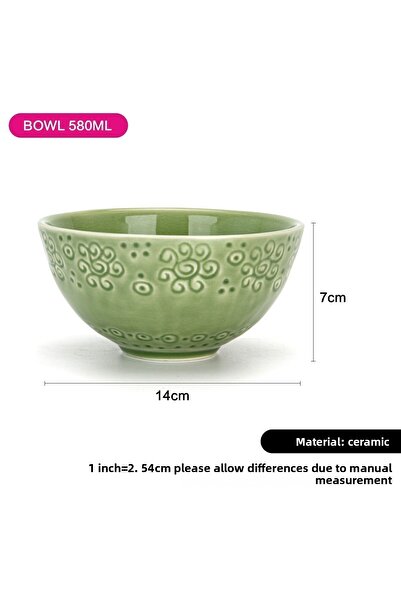 Fissman Ceramic Bowl Green 14cm