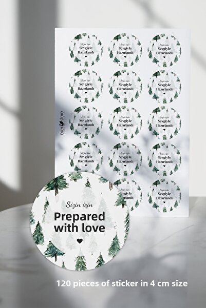 Özer Store 120 buc. Etichetă rotundă adezivă pentru ambalarea produselor, aut...