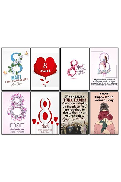 TELLGRAF مجموعة بطاقات بريدية تحمل عنوان يوم المرأة في 8 مارس (8 قطع مقاس 10 ...