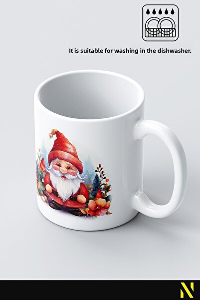 nilizma Christmas New Year Gnome Porcelain Mug Cup