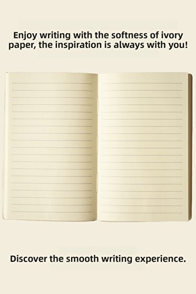 Victoria's Journals Softtons A6 Striped Copybook with Flexible Cover - 96 Yp Cream