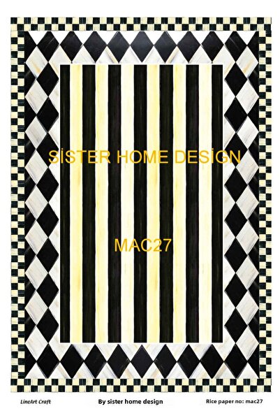 LİNEART Brass Decopage Lineart Paper - 29X42 No:Mac27