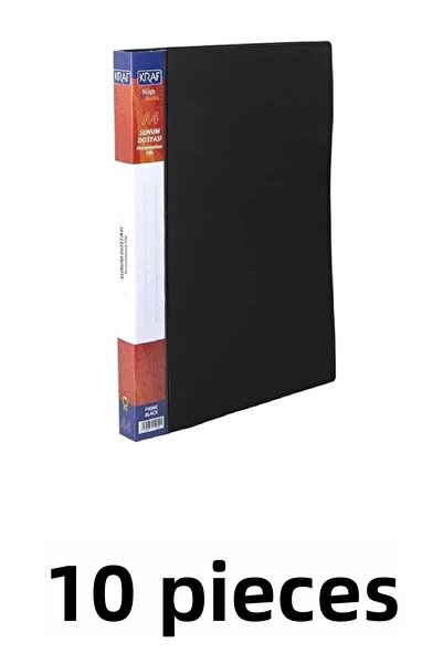 KRAF 10 Pieces of Kraf 60 Sheets Presentation File Black