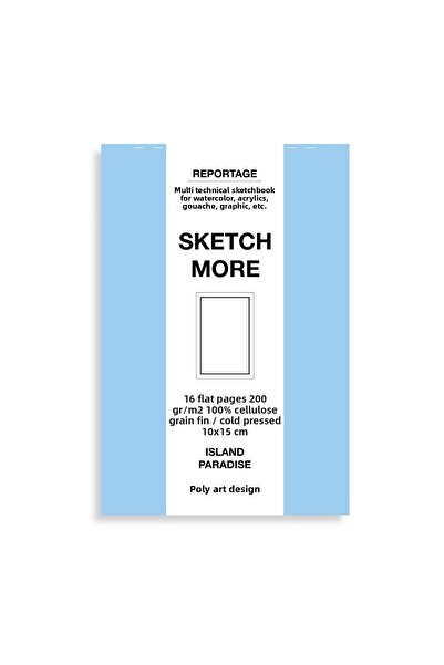 Poli Art Design Watercolor Report Sketchbook - Pocket Sketchbook (for Watercolor and Graphic)