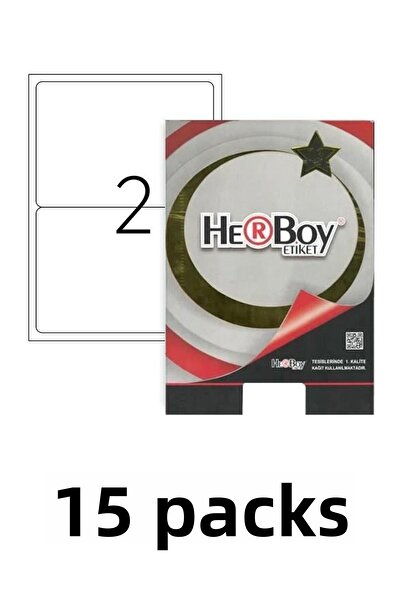 Herboy 15 pachete Hb-1002 199,6 X 143,5 mm Etichete laser 100 buc