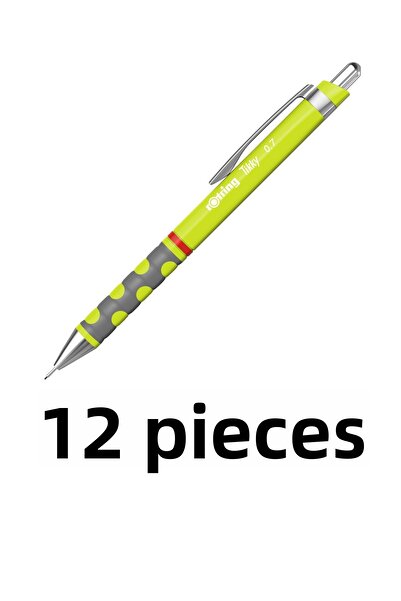 Rotring 12 قطعة قلم رصاص متعدد الاستخدامات تيكي 0.7 أخضر ليموني 2214586