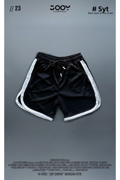 Jooy Company Black Basketball Training Stripe Detailed Athlete Men's Shorts