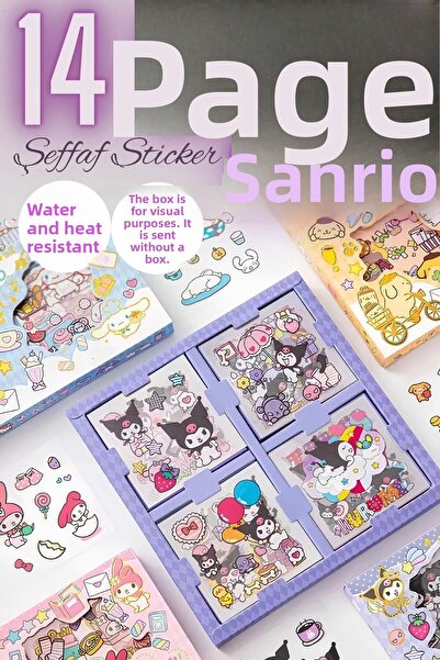 sanatıbedi مجموعة ملصقات كورومي شفافة مكونة من 14 ورقة - مقاومة للماء My Melo...