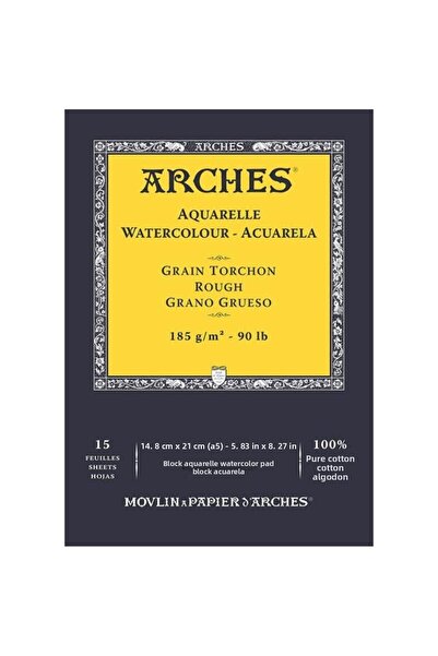Arches Water Color Block Notebook Rough 185g 15 Sheets 14,8x21