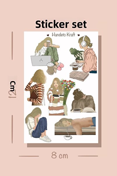 Handeto Kraft ملصق ذو طابع عصري (عمل، كتابة)، ملصق، سجل القصاصات، ملصق مجلة ا...