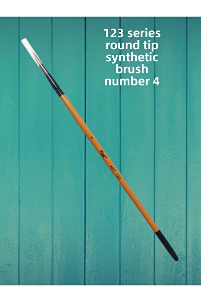 SEYFİKİRTASİYE مقاس 4 123 فرشاة ذات رأس دائري ذات شعيرات صناعية