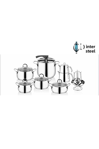 İnter طقم مهر فولاذي كلاسيكي مكون من 18 قطعة