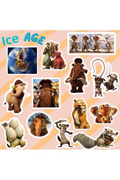 Pufidik Ice Age Sticker Set - Laptop, Notebook and Phone Labels