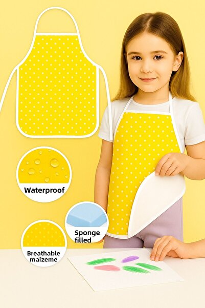 Morlay Παιδική ποδιά δραστηριότητας – Ποδιά ζωγραφικής δραστηριότητας νηπιαγωγείου με σφουγγάρι αδιάβροχο για ηλικίες 2-8