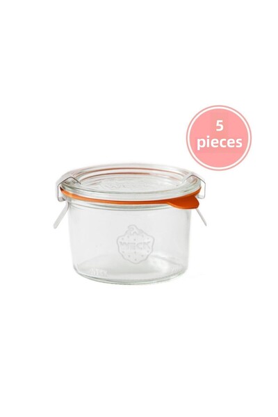 Weck برطمان تخزين زجاجي سعة 200 مل 5 قطع