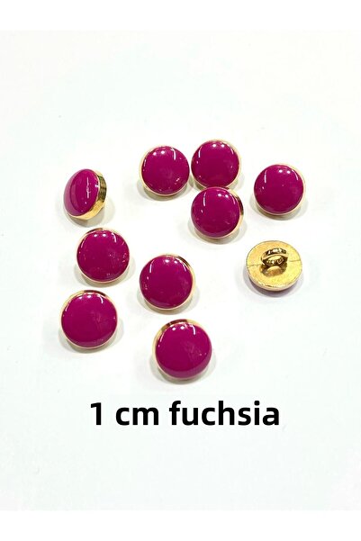 karantuhafiye Φούξια μεταλλικό κουμπί μπλούζας 1 εκ.
