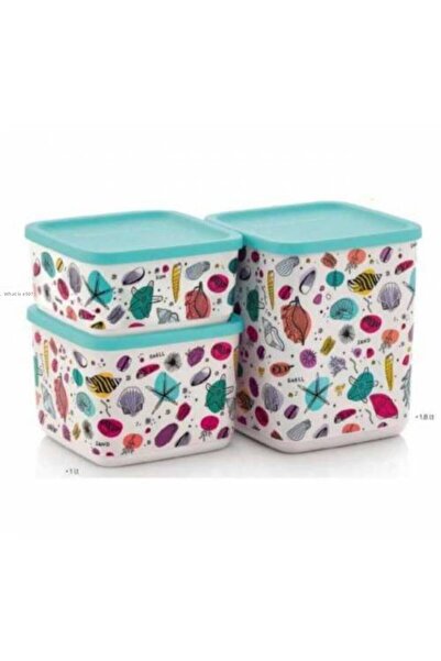 Tupperware Cubic Set 3 Pieces Patterned