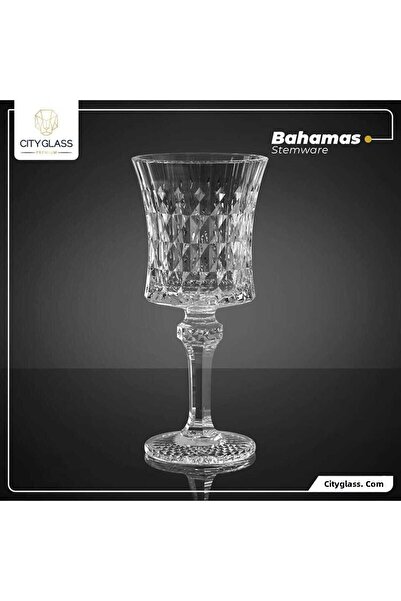 Unique Footed Coffee Side Water Glass 6 Pieces Glass Diamond