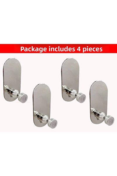 ardini Glare Thin Waist Self-Adhesive Hanger Single Oval Chrome Pack of 4