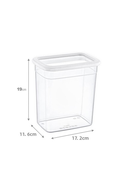 Smartware Set of 6 Skali Rectangular Storage Container White 2350 ml