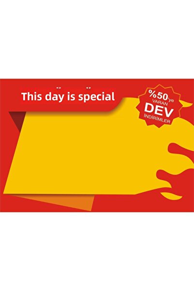 ERA TANITIM Etichete de reducere 250 buc - 15x10,5 cm pentru piață, delicatari, patiserie, măcelărie, frizer și rafturi de magazin