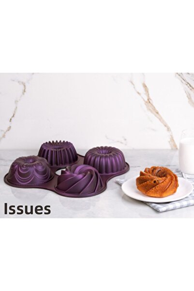 züccaciyevitrini قالب كيك من حديد الزان جالاكسي جرانيت باللون الأرجواني