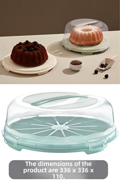 PONÇİK STORE Cake Pastry Pastry Storage Container, Lockable Pyrex Carrying Ja...