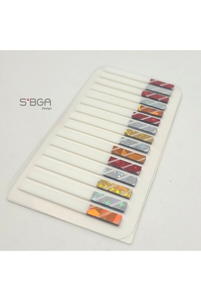 sibga tasarım Transparent Color Glitter Thin Stripe Postit - 225 Sheets Bookmark Sticker