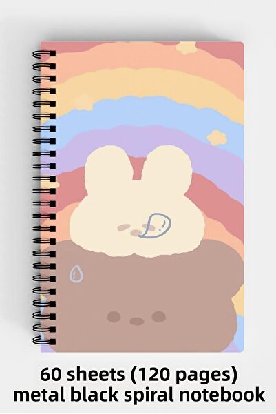 Anime Marketi دفتر ملاحظات ذو غلاف صلب مقاس A5 بتصميم Sweet Bears 120 ورقة