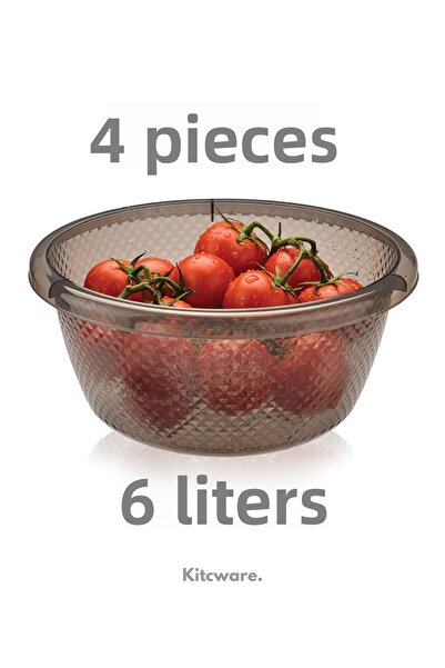 Kitcware 6 Liter Capacity 4 Pieces of Basin, Dough and Dish Basin