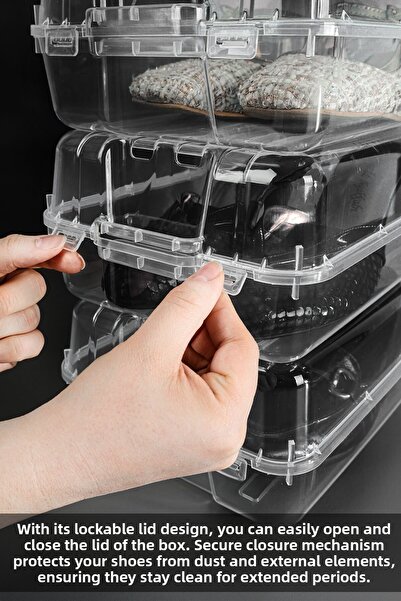 Meleni Home Γυναικείο κουτί παπουτσιών 10 τμχ - Διαφανές οργανωτή παπουτσιών Storage Box Organizer Ταξιδιωτικό κουτί