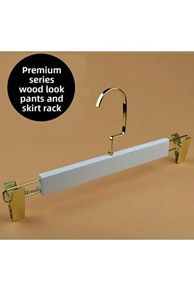 askı sarayı 24 خطافًا أمريكيًا مخصصًا - شماعات بنطلونات وتنورة ذات مظهر خشبي ...