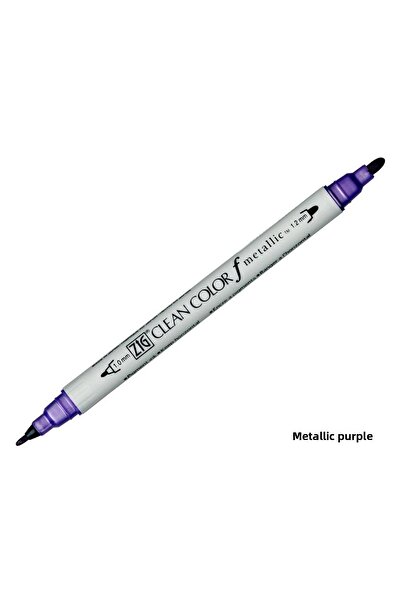 Zig قلم ذو طرفين بلون نظيف 126 لون أحمر معدني