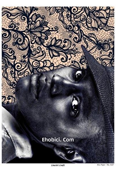 ehobici Lineart Brass Decopage Paper Model - 3227