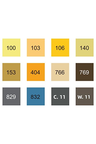Zig Kurecolor Fine & Brush For Manga Hair & Muted Tones 12 Colors