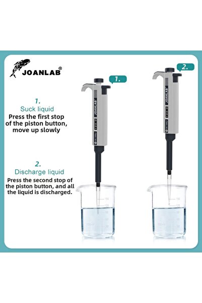 Choice ماصة مختبر JOANLAB Micropipette ماصة أوتوماتيكية رقمية قابلة للتعديل من البلاستيك لمختبر الكيمياء...
