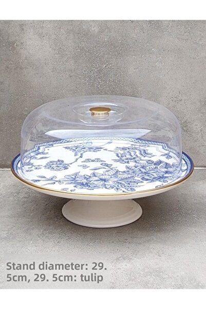 Pinkev حامل طبق تقديم الكيك من السيراميك على شكل فراشة