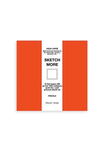 Poli Art Design Square 20x20 Cm Sketchbook (For Watercolors And Graphics) Watercolour Big Sketchbook