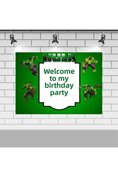 Parti Furyası لافتة عيد ميلاد هالك مقاس 50 × 70 سم