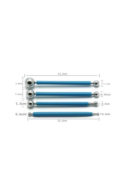 Rich Frç-03335 Set of 4 - Ball Iron (Flower Iron)
