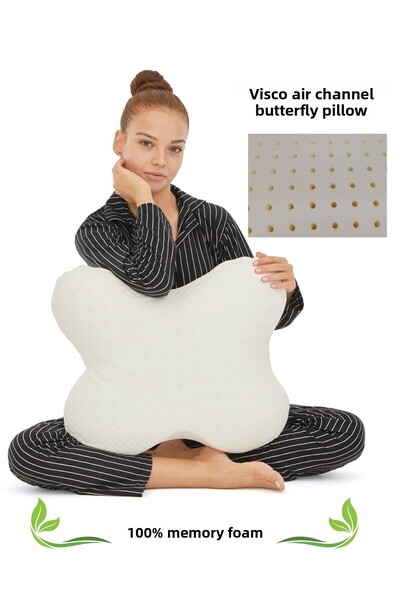 Simple. The Pillow Visco Butterfly Perna Memory Foam Perna pentru gat Perna cu memorie 57*45*13
