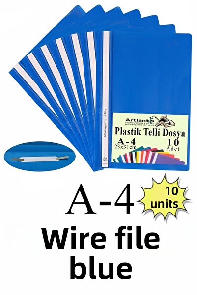 Artlantis Wire File Plastic A4 10 pcs 1 Pack Compatible with Bag Files Econom...